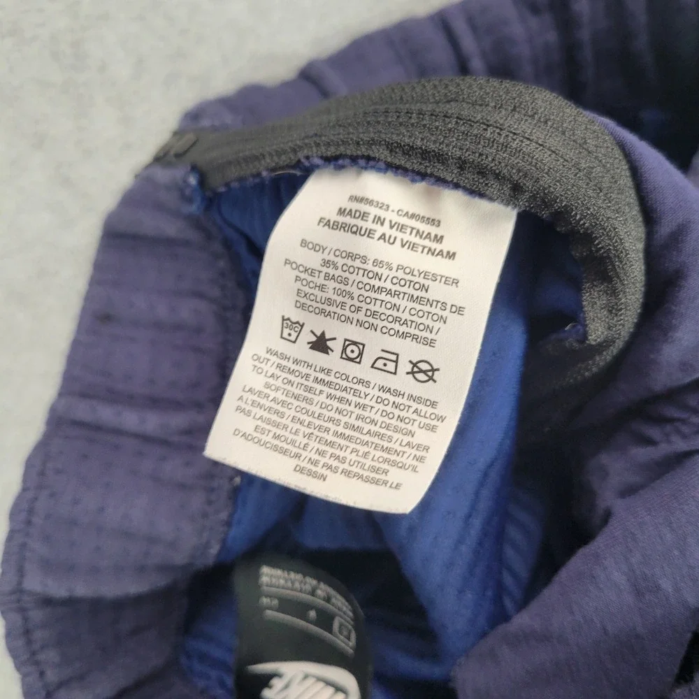 Nike City Ready Woven Wide Leg Pants Womens S Navy Blue Waffle Full Zip CK7920